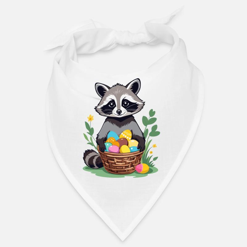 Funny Raccoon Costume Cute Easter Eggs Bandana