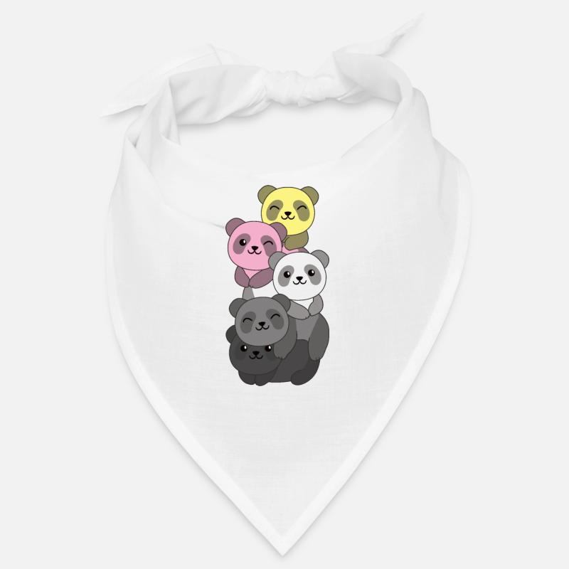 queerplatonic drapeau fierté lgbtq panda mignon Bandana