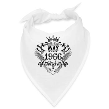 Geburtstag Mai 1966 Mai Geburtstag 1966 - Bandana - Weiß - Vorne