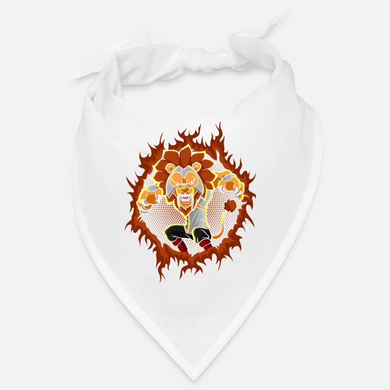 Le lion cool aux longs Bandana