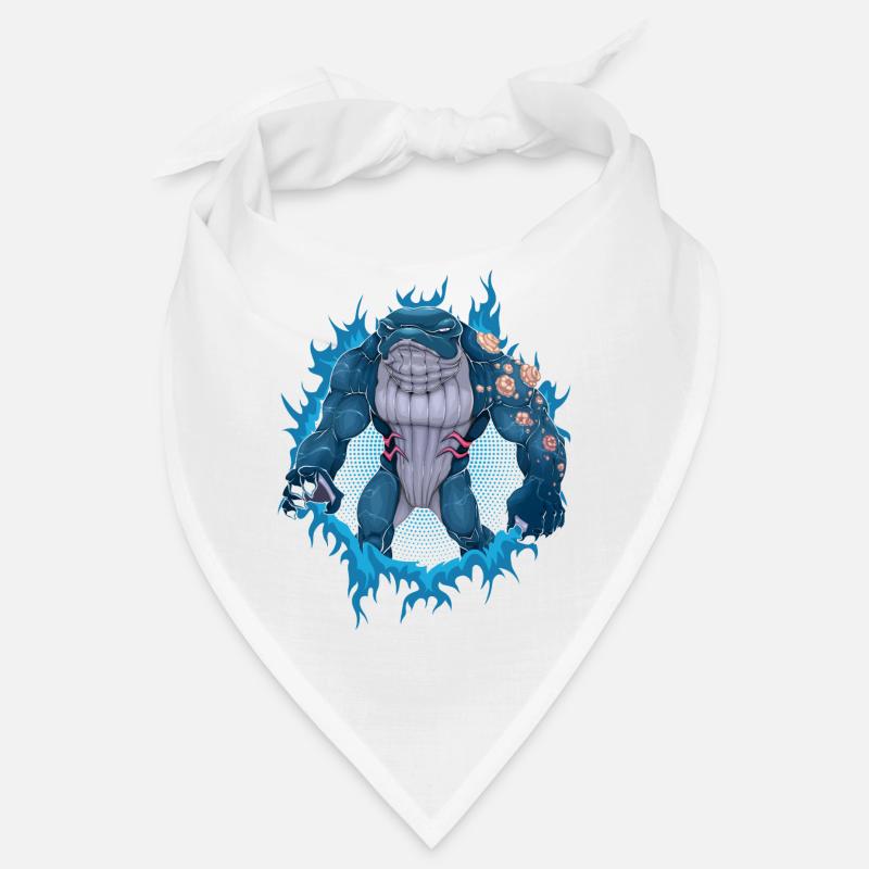 Whale Mutant with Halftone Background Bandana