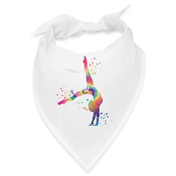 Gymnastin Mit Floor Rhythmische Gymnastik - Bandana - Weiß - Vorne