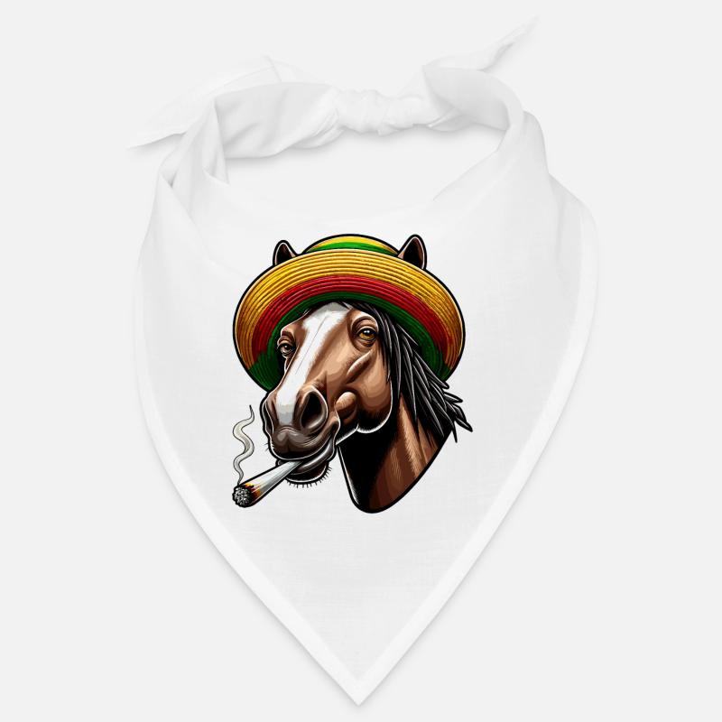 Pferd mit Joint, Hanf, Cannabis Bandana