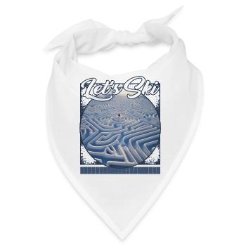 Let's Ski Snowy Labyrinth Luftloipen - Bandana - Weiß - Vorne