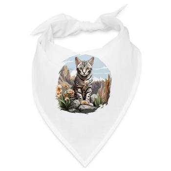 Egyptian Mau Kätzchen Katze Ägyptische Mau - Bandana - Weiß - Vorne