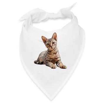 Egyptian Mau Kätzchen Katze Ägyptische Mau - Bandana - Weiß - Vorne