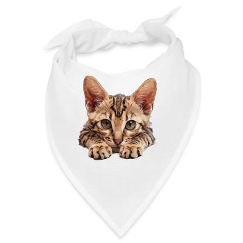 Egyptian Mau Kätzchen Katze Ägyptische Mau - Bandana - Weiß - Vorne