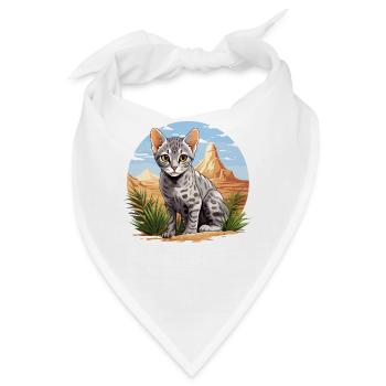 Egyptian Mau Kätzchen Katze Ägyptische Mau - Bandana - Weiß - Vorne
