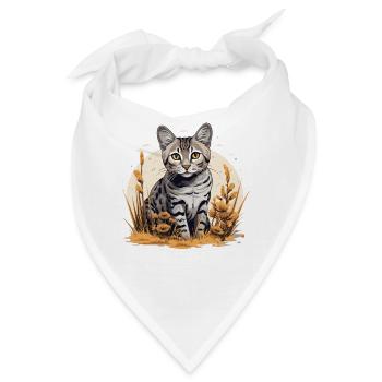 Egyptian Mau Kätzchen Katze Ägyptische Mau - Bandana - Weiß - Vorne