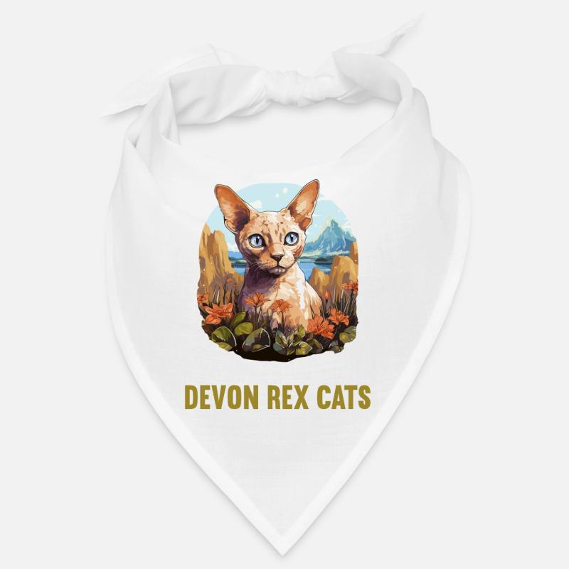 Chaton Devon Rex Chat Devon Rex Bandana