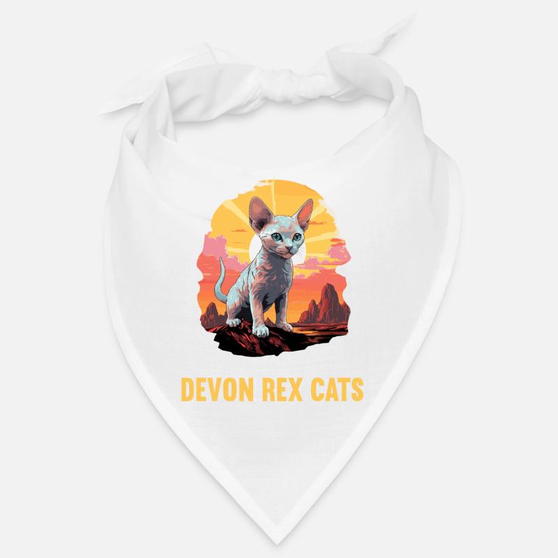 Chaton Devon Rex Chat Devon Rex Bandana