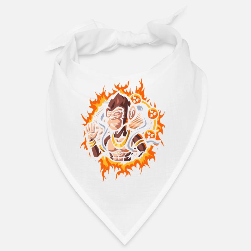 Göttliche Affe mit Halbtonfeuer-Hintergrund Bandana