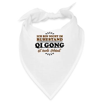 Ruhestand Rentner Pensioner Qi-Gong - Bandana - Weiß - Vorne