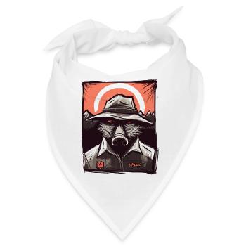 Witziges Natur und Outdoor Ranger Schwein - Bandana - Weiß - Vorne