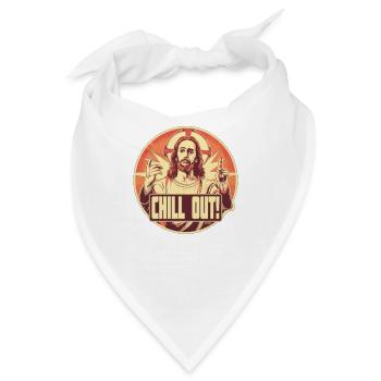 Religion Jesus Christus Erlöser, entspanne Dich - Bandana - Weiß - Vorne
