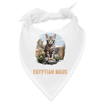 Egyptian Mau Kätzchen Katze Ägyptische Mau - Bandana - Weiß - Vorne