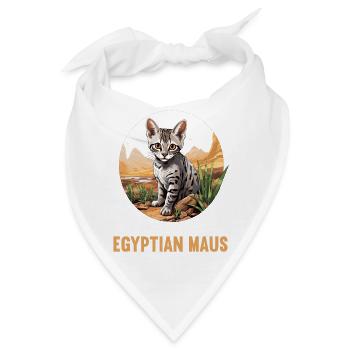 Egyptian Mau Kätzchen Katze Ägyptische Mau - Bandana - Weiß - Vorne
