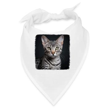 Egyptian Mau Kätzchen Katze Ägyptische Mau - Bandana - Weiß - Vorne