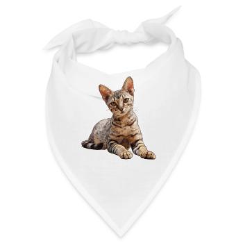 Egyptian Mau Kätzchen Katze Ägyptische Mau - Bandana - Weiß - Vorne