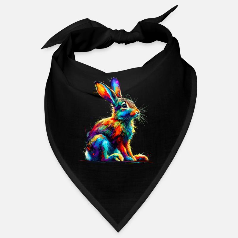 Bunte Splash Art Jackrabbit Jackrabbits Bandana