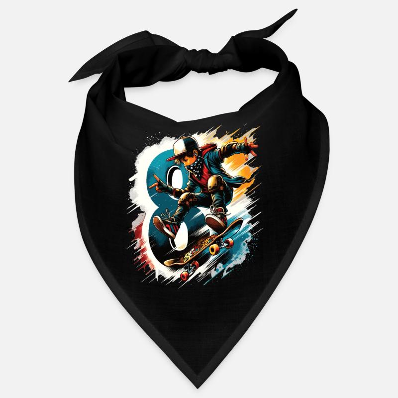 Skateboard Skater Design pour les garçons de 8 ans Bandana