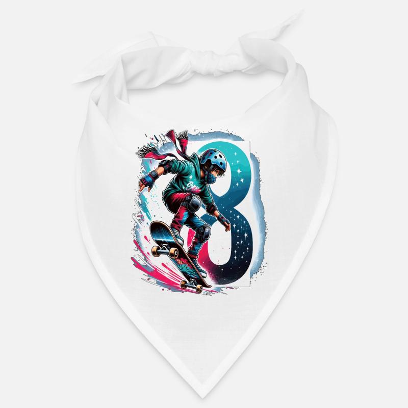 Skateboard Skater Design pour les garçons de 8 ans Bandana