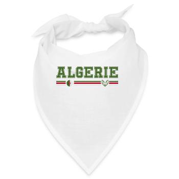 ALGERIEN, Flagge und Emblem Algeriens. Ertragen - Bandana - Weiß - Vorne