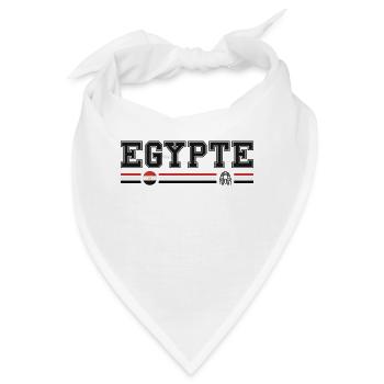 Ägyptische Flagge und Emblem Ägyptens. Ertragen - Bandana - Weiß - Vorne