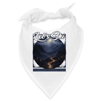 Let's Ski Mountain Duality Abfahrt bei Tageslicht - Bandana - Weiß - Vorne