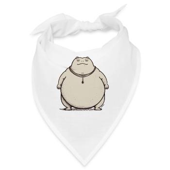 Großer dicker Sumo-Kröten-Frosch, Sumo Ringer - Bandana - Weiß - Vorne