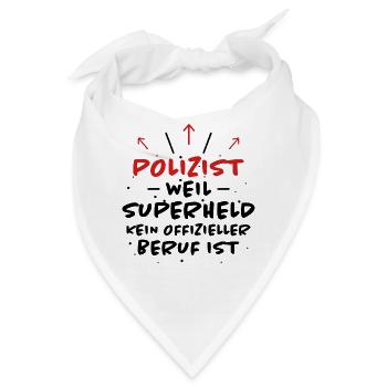 Polizist Spruch Polizei Lustiges Polizist Geschenk - Bandana - Weiß - Vorne