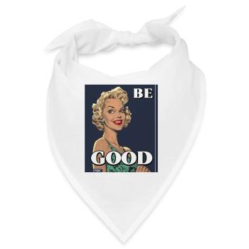 Nostalgische Hausfrau: Botschaft des Wohlseins - Bandana - Weiß - Vorne
