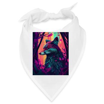 Funky Forest Fox - Bandana - Weiß - Vorne