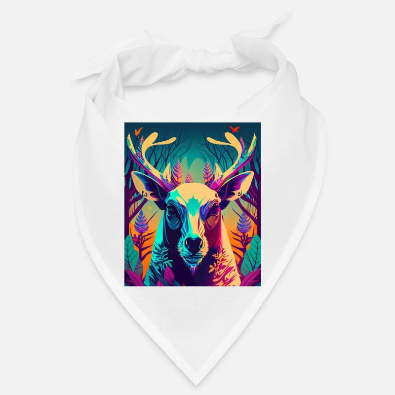 Abstrait Néon Cerf Bandana