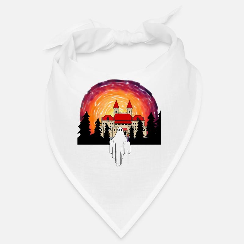 Ghosts Castle Midnight Witching Hour Horror Bandana