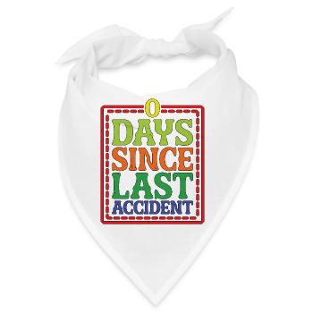 0 Days Since Last Accident 33 - Bandana - Weiß - Vorne