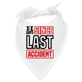 0 Days Since Last Accident 34 - Bandana - Weiß - Vorne
