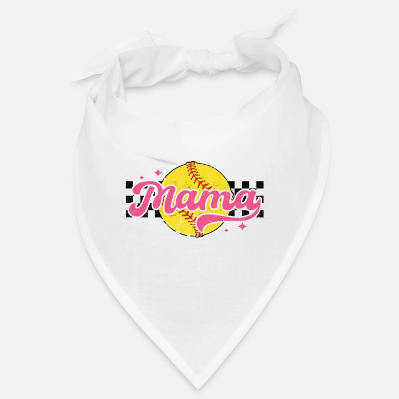 Karierter Softballl Mama Muttertag Bandana