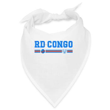 DR KONGO Flagge und Emblem des Kongo - Bandana - Weiß - Vorne