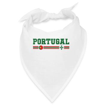PORTUGAL Flagge und Emblem Portugals. Ertragen - Bandana - Weiß - Vorne