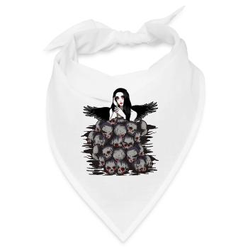 Dark Engel Weltfrieden Totenkopf Abrüstung Frieden - Bandana - Weiß - Vorne