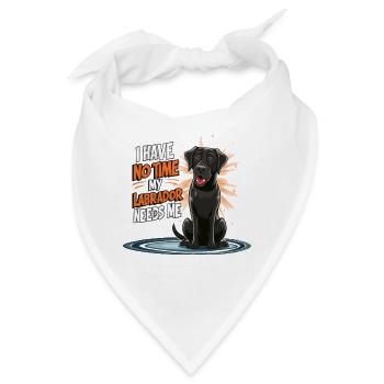 Ich Habe Keine Zeit Labrador Hund - Bandana - Weiß - Vorne