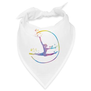 Gymnastin Mit Band Rhythmische Sportgymnastik - Bandana - Weiß - Vorne