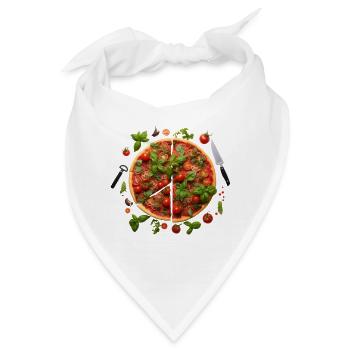 Pizza Garden Ernte Grüner Daumen - Bandana - Weiß - Vorne