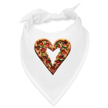 Pizza Besties für immer passend - Bandana - Weiß - Vorne