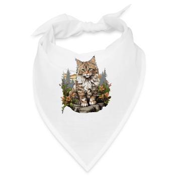 Norwegian Forest Cat Norwegische Waldkatze - Bandana - Weiß - Vorne