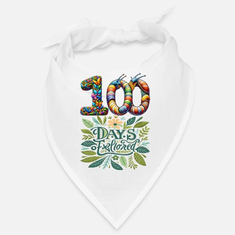 School Shirt, 100 Days Explored Butterflies Bugs Bandana