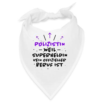 Polizistin Spruch Polizei Fun Polizistin Geschenk - Bandana - Weiß - Vorne