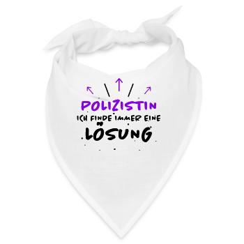 Polizistin Spruch Polizei Fun Polizistin Geschenk - Bandana - Weiß - Vorne