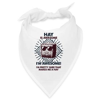 Heu Sind Großartig - Mama Dad - Bandana - Weiß - Vorne